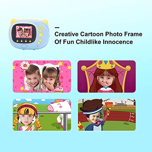 Instant Print Camera for Kids Camera Toys with WiFi + Printer Paper + Color Brush + Painting Book,Carrying Case,Assorted Frames - Thumbnail 3