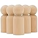 Wood Peg Dolls Unfinished 2-3/8 inch, Pack of 50 Birch Wooden Dad Dolls for Peg People Crafts and Small World Play