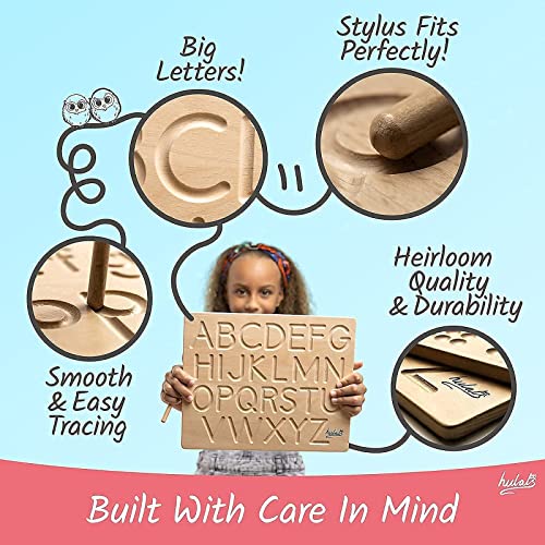 Hulats Learn to Write Number & Letter Tracing Boards for Kids Ages 3