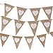 Tinksky Hessian Burlap Flag Banner Wedding Party Decoration Banner-13pcs