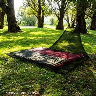 Mosquito Camping Insect Net with Carry Bag, Compact and Lightweight, Fits Sleeping Bags, Bed, Tent (Double)