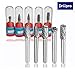 Drillpro 5Pcs 8MM Head Tungsten Carbide Rotary Point Burrs Die Grinder 1/4-Inch Shank Cutter