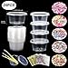JVIGUE Slime Containers, 24 Pack slime storage containers lids Slime 4 oz, Including Slime Making Kit Kids Homemade Slime