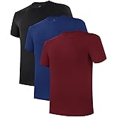 BAMBOO COOL Men's Undershirts for Men Pack,Moisture-Wicking Tees,Stretch Crew Neck Soft T-Shirts
