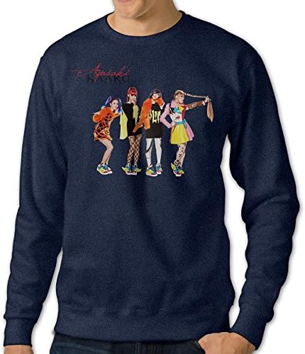 Men's 2NE1 Round Collar Pullover SweaterNavy Size L
