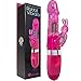 Sassy Lotus 6-Speed Luxe Collection Rotating Rabbit Vibrator - Rabbit Style Vibe - Waterproof w/Rotating Metallic Pearls - LED Luminous Controls