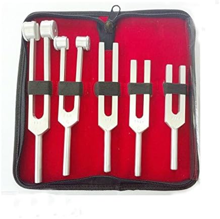 Tufail Tuning Fork Set of 5 {C128, C256, C512, C1024 & C2048 } madical Instruments