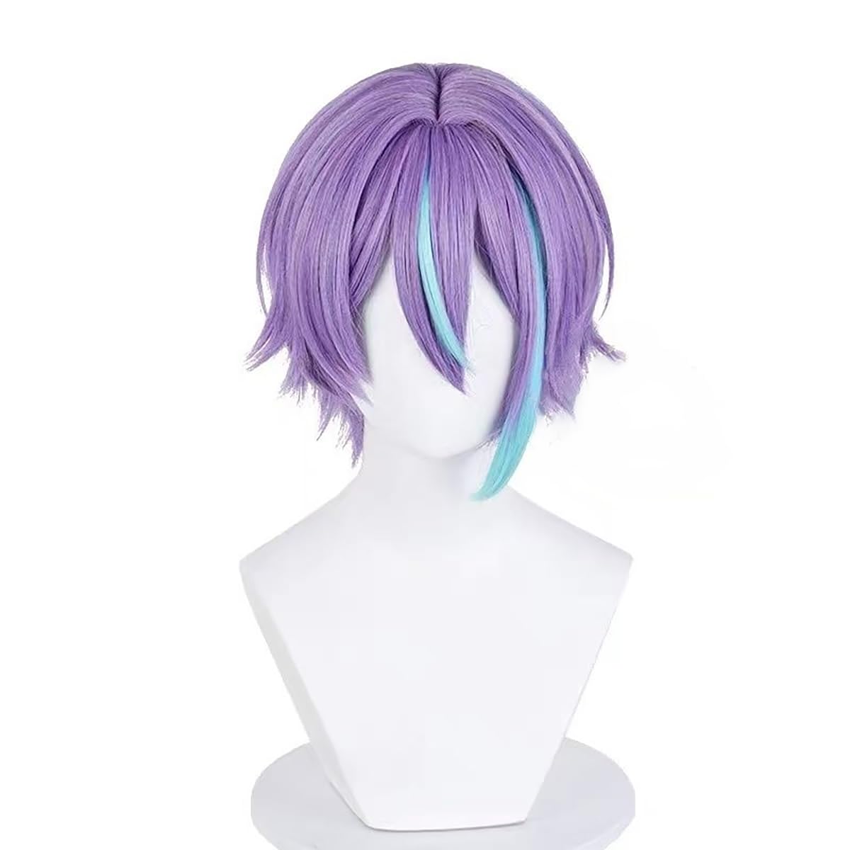 PWEINCY Purple Blue Kamishiro Rui Cosplay Wig Women Halloween Party Straight Hair with Bangs