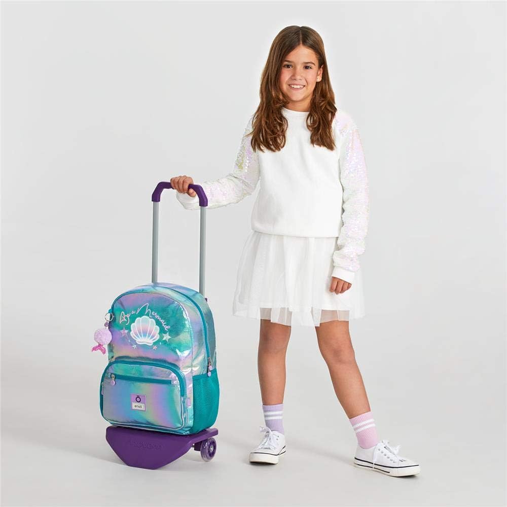 Enso Be a Mermaid School Laptop Backpack with Trolley Green 32x42x14 cms Polyester 15,6" 20.16L - Image 3