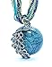 LNKRE JEWELRY Vintage Bohemia Vivid Blue Peacock Pendant Necklace with Opal Crystal A3