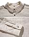 NITAGUT Men Henley Neck Long Sleeve Daily Look Linen Shirts