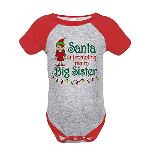 Custom Party Shop Baby's Big Sister Christmas Onepiece 18 Months Red