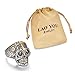 LAOYOU Sugar Skull Rings for Men Women, Stainless Steel Day of The Dead Gothic Cross Mens Jewelry, Womens Biker Cool Ring