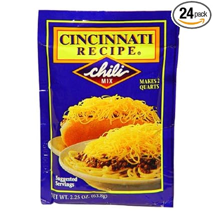Amazon Com Cincinnati Chili Mix 2 25 Ounce Packages Pack Of 24 Grocery Gourmet Food