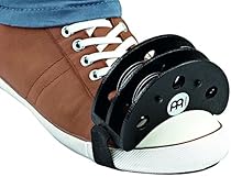 Meinl Percussion FJS2S-BK Cajon Player's Foot Tambourine with Steel Jingles, Black

