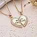 HOUSWEETY 2pcs Best Friend Pendant Necklace BFF Necklace