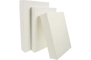 Kichvoe 3pcs Faux Solid Blank Books Set, Cream White Decorative Stacked Books for Coffee Table and Living