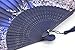 OMyTea® Women Hand Held Silk Folding Fan with Bamboo Frame - with a Fabric Sleeve for Protection for Gifts - Sakura Cherry Blossom Pattern (WZS-1)