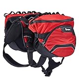 Pettom Dog Saddle Backpack 2 in 1 Saddblebag&Vest Harness with Waterproof for Backpacking, Hiking, Travel, Suit for Small, Medium & Large Dogs