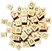 Abbaoww 500 Pcs Wood Colorful Scrabble Tiles Letter Tiles Wood Pieces for Crafts, Pendants, Spelling and Scrapbook
