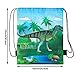 Leinuosen 20 Pieces Dinosaur Drawstring Bag Cartoon Party Favor Bag Dinosaur Goody Bag Gift Pouch for Birthday Party Favors Supplies