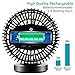 OPOLAR Battery Operated Fan, USB Rechargeable Personal Fan, Cordless Design, Powered by USB or 2200mAh Battery, Adjustable Wind, for Office, Car, Outdoor-Stepless Wind Speed