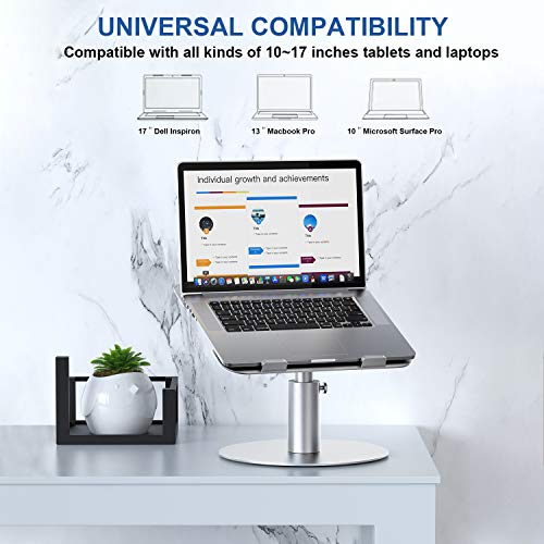 Adjustable Laptop Stand YoFeW, Aluminum Laptop Riser, MultiAngle