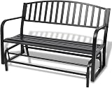 vidaXL Swing Bench - 2-Person Rocking Chair, Weather-Resistant Steel view 1