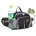 CRAZY ANTS Multifunctional Waterproof Waist Pack with Water Bottle Holder Sports Waist Bag Backpack for Running Hiking Cycling Climbing Camping Travel,Black