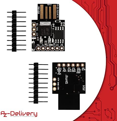 Digispark Rev.3 Kickstarter ATTiny85 Placa de Desenvolvimento com USB Compatível com Arduino e E-Book Incluído!