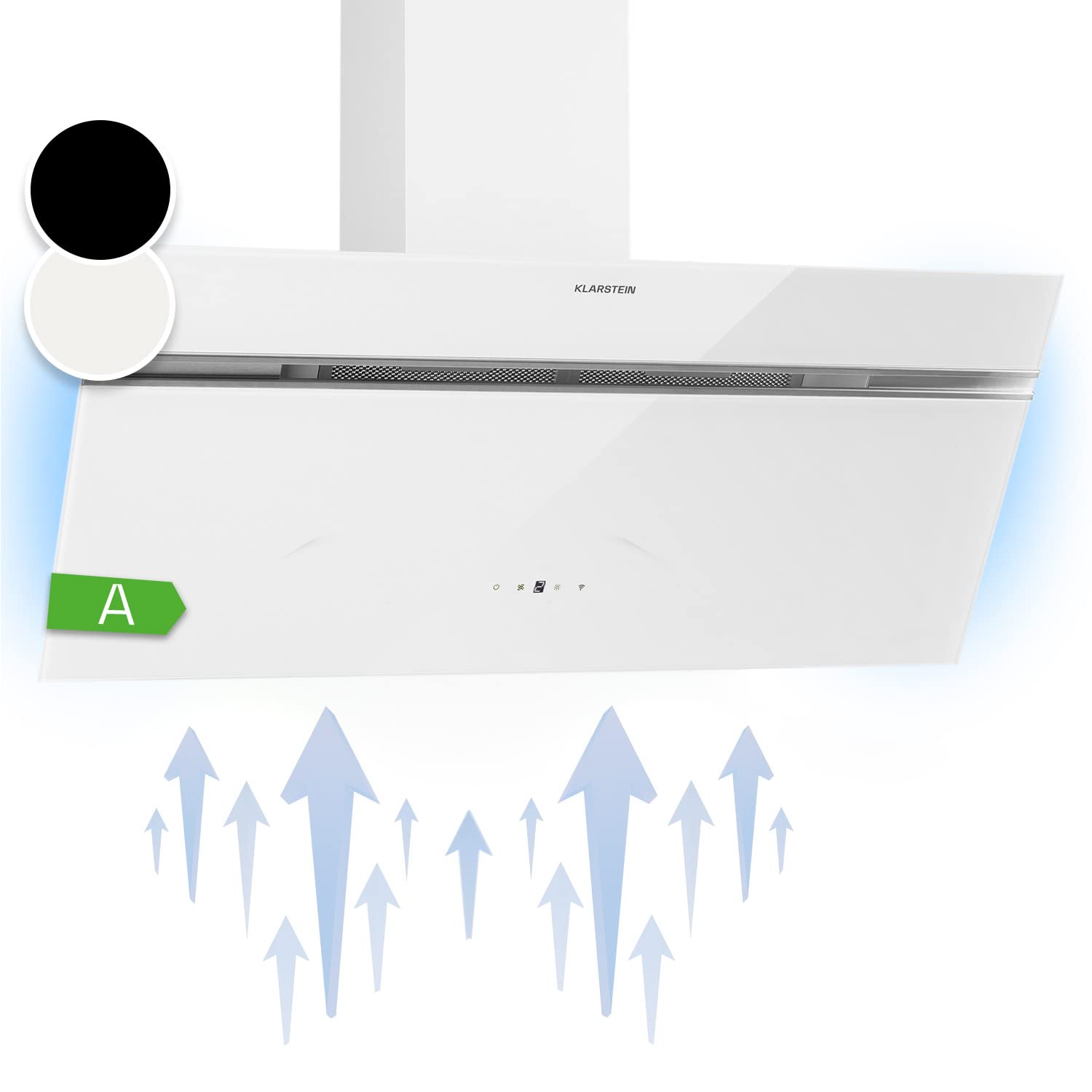 Klarstein-Alina-Campana-Extractora-90-cm-Extractor-Cocina-de-Pared-Filtro-de-Carbono-Eficiencia-Clase-A-Potencia