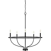 HomePlace Lighting 428551MB Greyson Urban/Industrial Vine-Style Round Candle Chandelier, 5-Light 300 Total Watts, 33" H x 29"