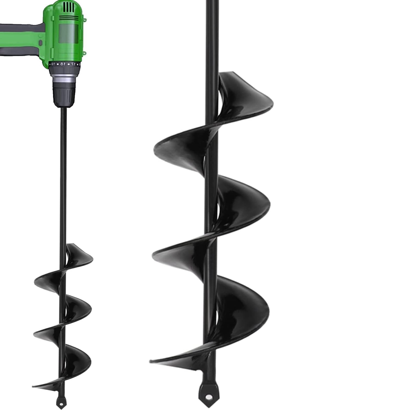 Garden Auger Drill Bit for Planting 7x42cm,Planting Auger Bulb Planters Hole Digger Post Auger Bulbs Planter Garden Auger Spiral Drill Bit Heavy Duty Upgraded Solid Shaft Long Handle