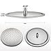 Derpras 12 inch Round Rain Shower Head, 304 Stainless Steel, Ultra Thin High Pressure Bathroom Rainfall Showerhead(Brushed Nickel) (168 Jets)
