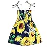 Kids Toddler Baby Girls Summer Dress Outfits Ruffle Strap Sunflower Print Tutu Skirt Sunsuit Beachwear Clothes Set