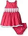 Rare Editions Baby Girls' Eyelet Dress With White Trim