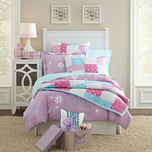 Lullaby Bedding 200QL-TBFLY Butterfly Garden Twin Cotton Printed 2 Piece Quilt Set