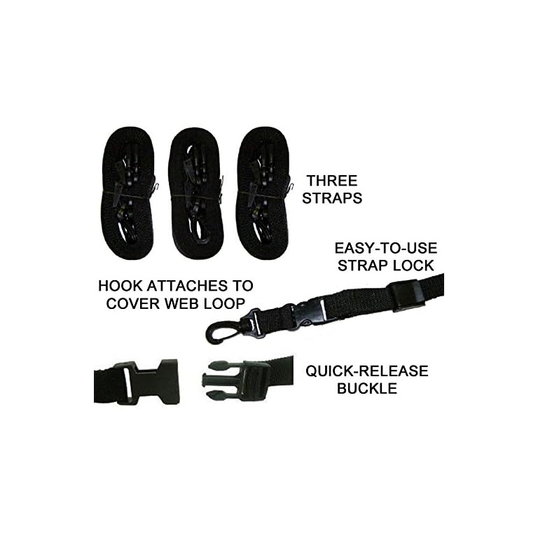 Tie Down Straps for Boat CoversPack of 3 Premium Boat Cover Accessory