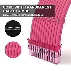 SIRLYR PSU Extension Cable Kit,Custom Sleeved Power