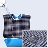 pengxiaomei Adult Bibs Washable Blue Large 78x44cm For Elderly view 7
