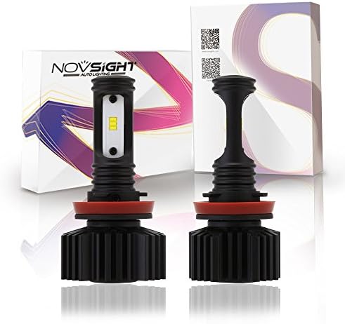 NOVSIGHT H11 LED Fog light 6000K White Bulb CSP Chipsets 2400LM(1200LMx2)