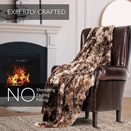 Luxury Plush Blanket Cozy, Soft, Fuzzy Faux Fur Throw Blanket for