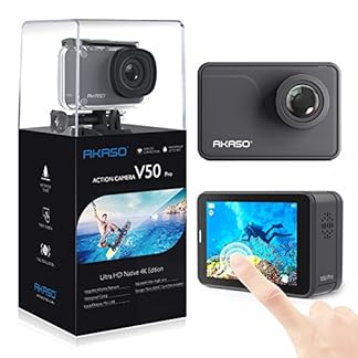 AKASO V50 Pro Native 4K30fps 20MP WiFi Action Camera with EIS Touch Screen 100 feet Waterproof Camera Web Camera Support…