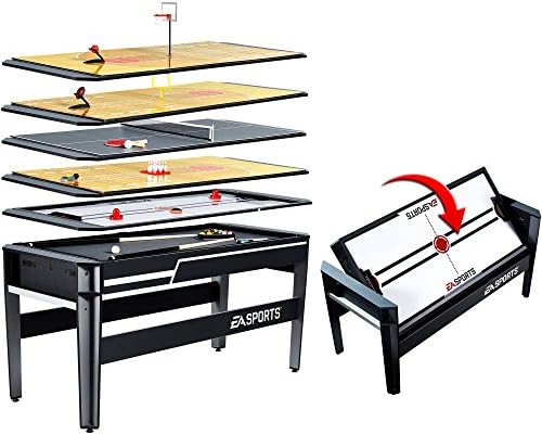 EA Sports 6-In-1 Multiple Arcade Game Swivel Table