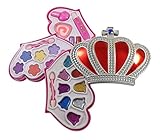 Petite Girls Royal Crown Shaped Cosmetics Play Set - Fashion Makeup Kit for Kids