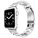 iiteeology Compatible with Apple Watch Band Series 10/9/8/7 42mm/41mm, Series 6/5/4 40mm, Series 3/2/1 38mm, Stainless Steel Metal Link Band for iWatch - Silver