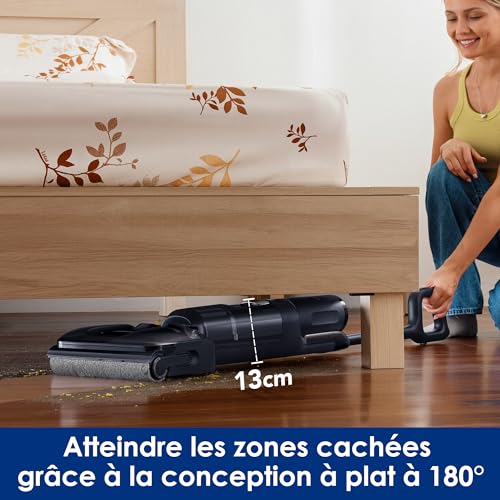 Tineco Floor One Switch S7 Stretch Vacuum Cleaner, 5-in-1 Cordless Mop Vacuum Cleaner, Flat 180°, Two-Edge Cleaning, Extended Autonomy, FlashDry 85°C Self-Cleaning