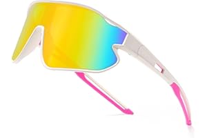 Novoto Kids Baseball Sunglasses, Youth Lightweight Cycling Sun Glasses for Age 8-16 Boy Girl, TR90 Frame & Retainer Strap