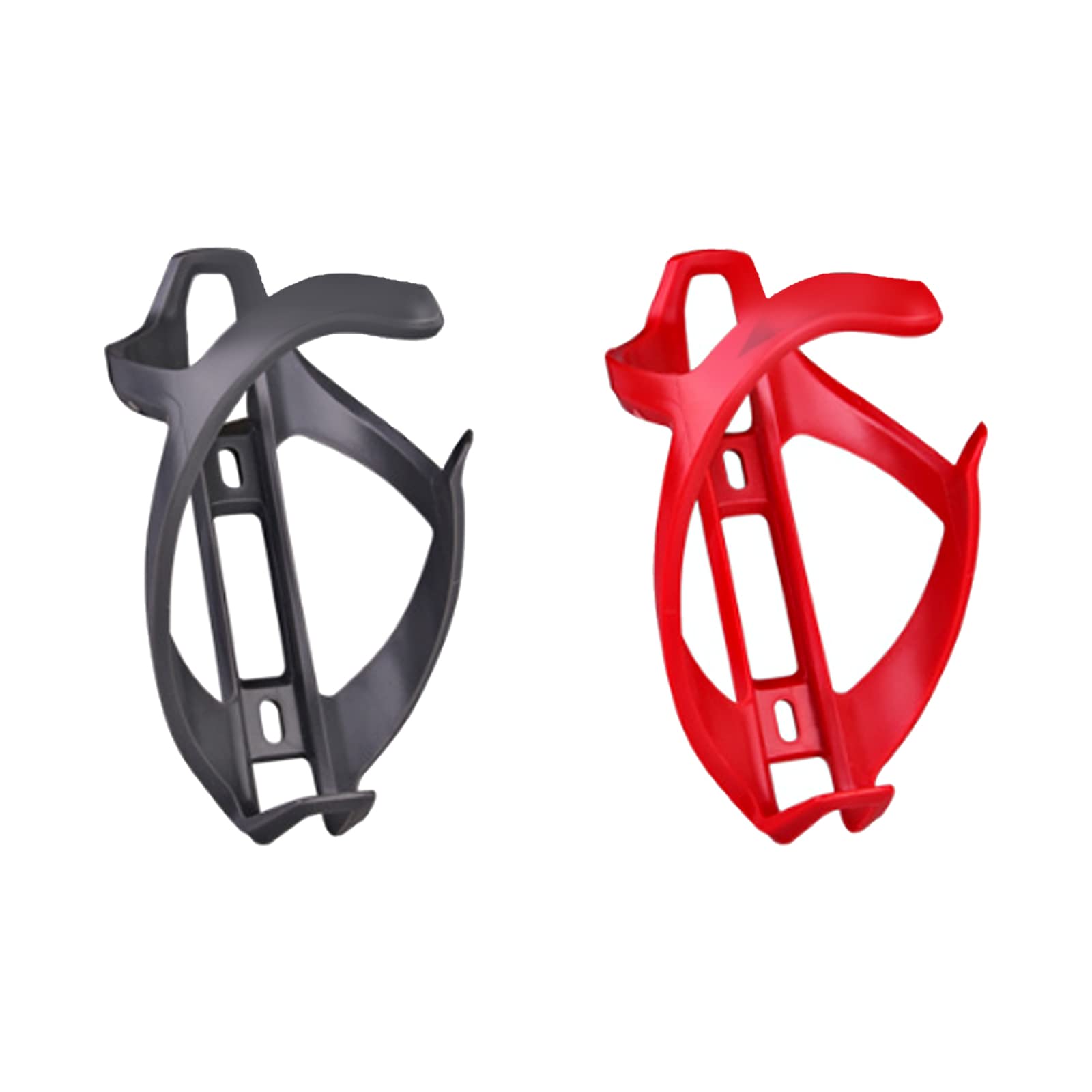 2 Pcs Bike Water Bottle Cages Lightweight Plastic Bike Bottle Holders Bicycle Drink Cup Holders Road, Mountain and Kids Bikes, Gray,Red