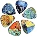 Creanoso Vincent Van Gogh Guitar Picks - Celluloid Medium 12 Pack - Starry Night Sunflowers Cafe - Best Stocking Stuffer Gifts for Men Women Guitarist Accessories